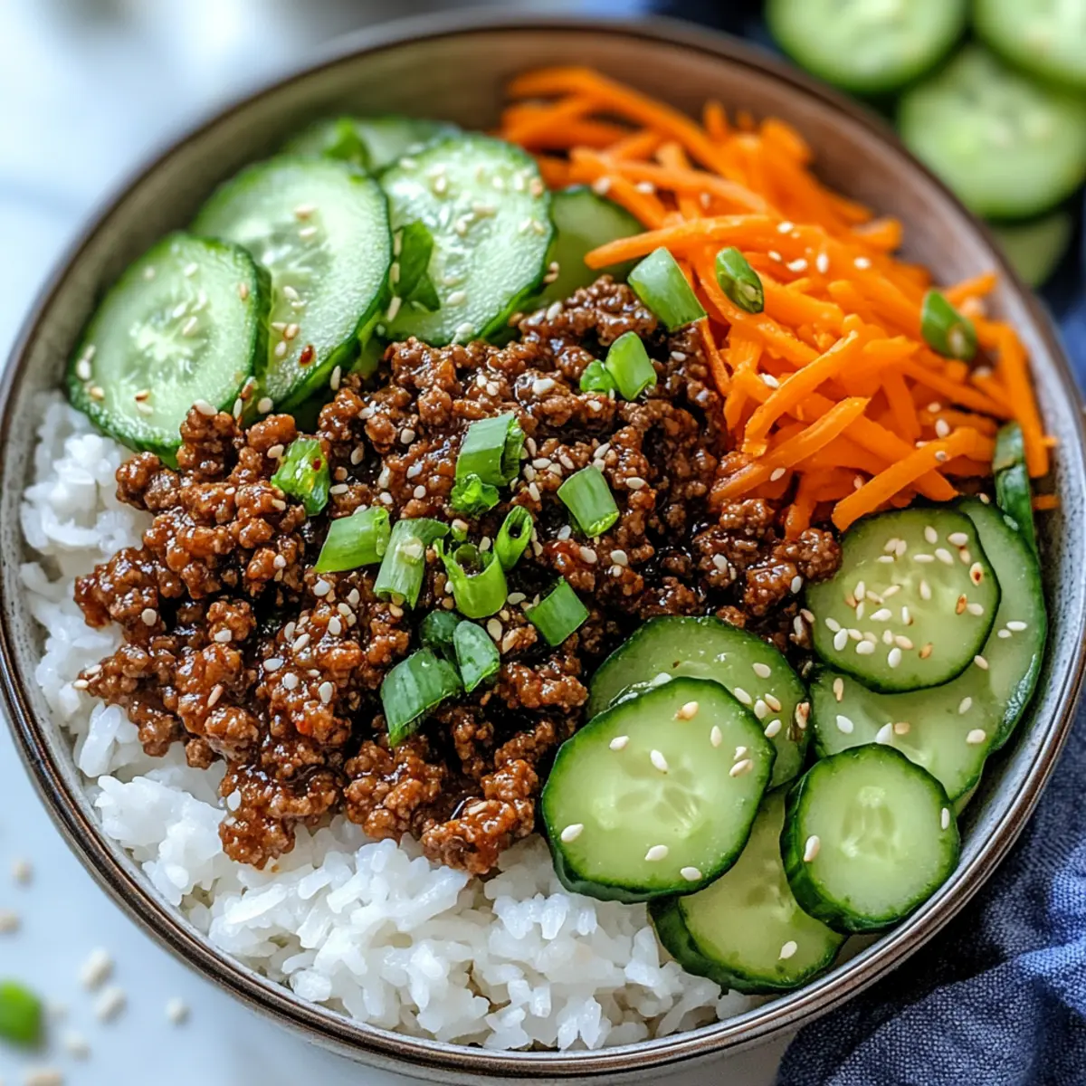 Quick & Easy Korean Ground Beef Bowl