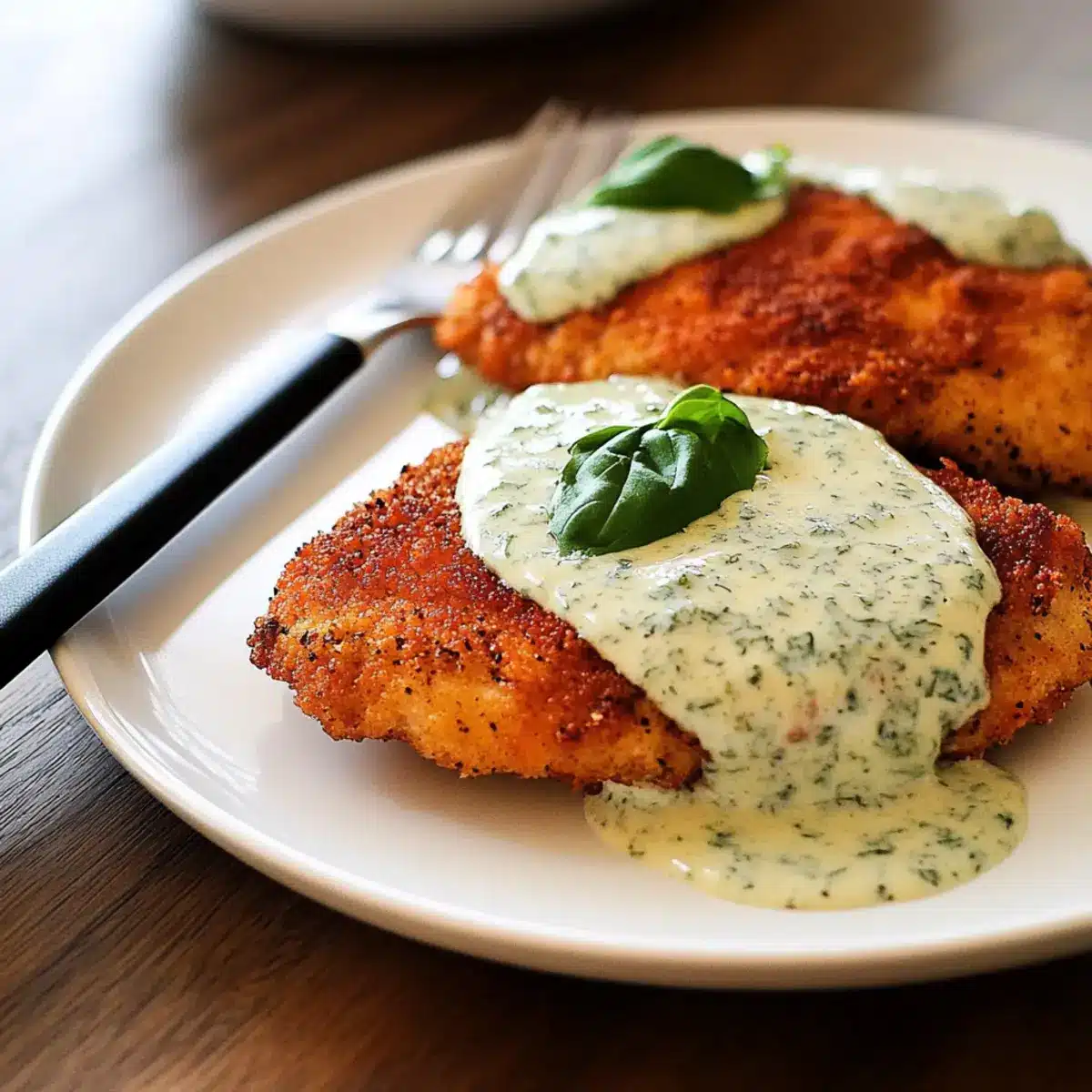 Chicken in Basil Cream Sauce