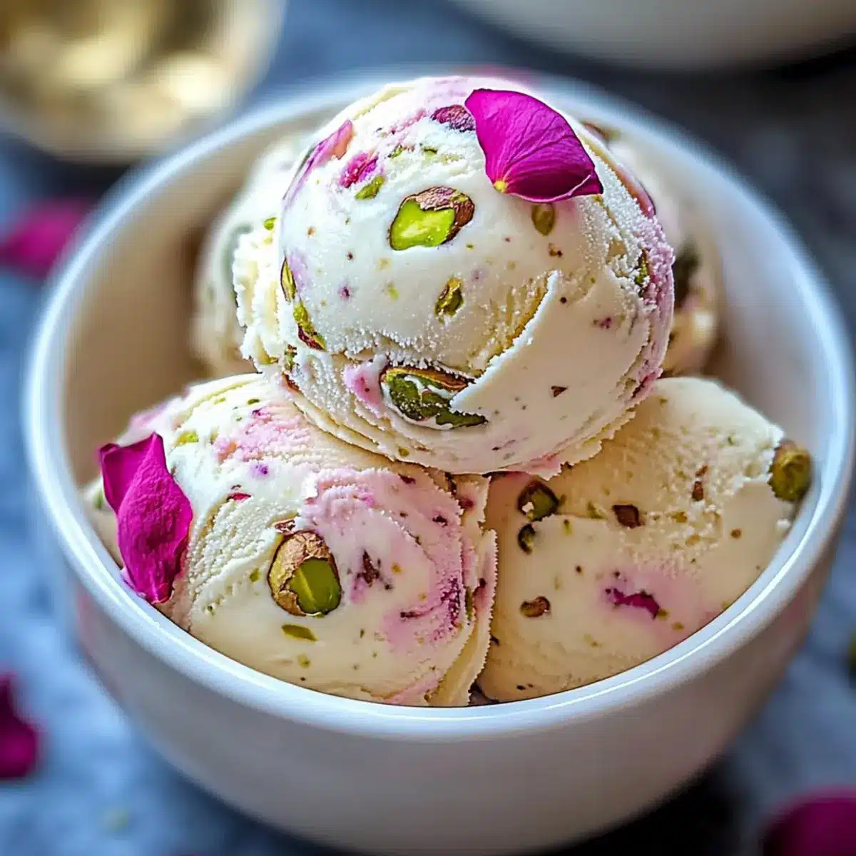 Rose Pistachio Ice Cream – Easy Dessert Recipe