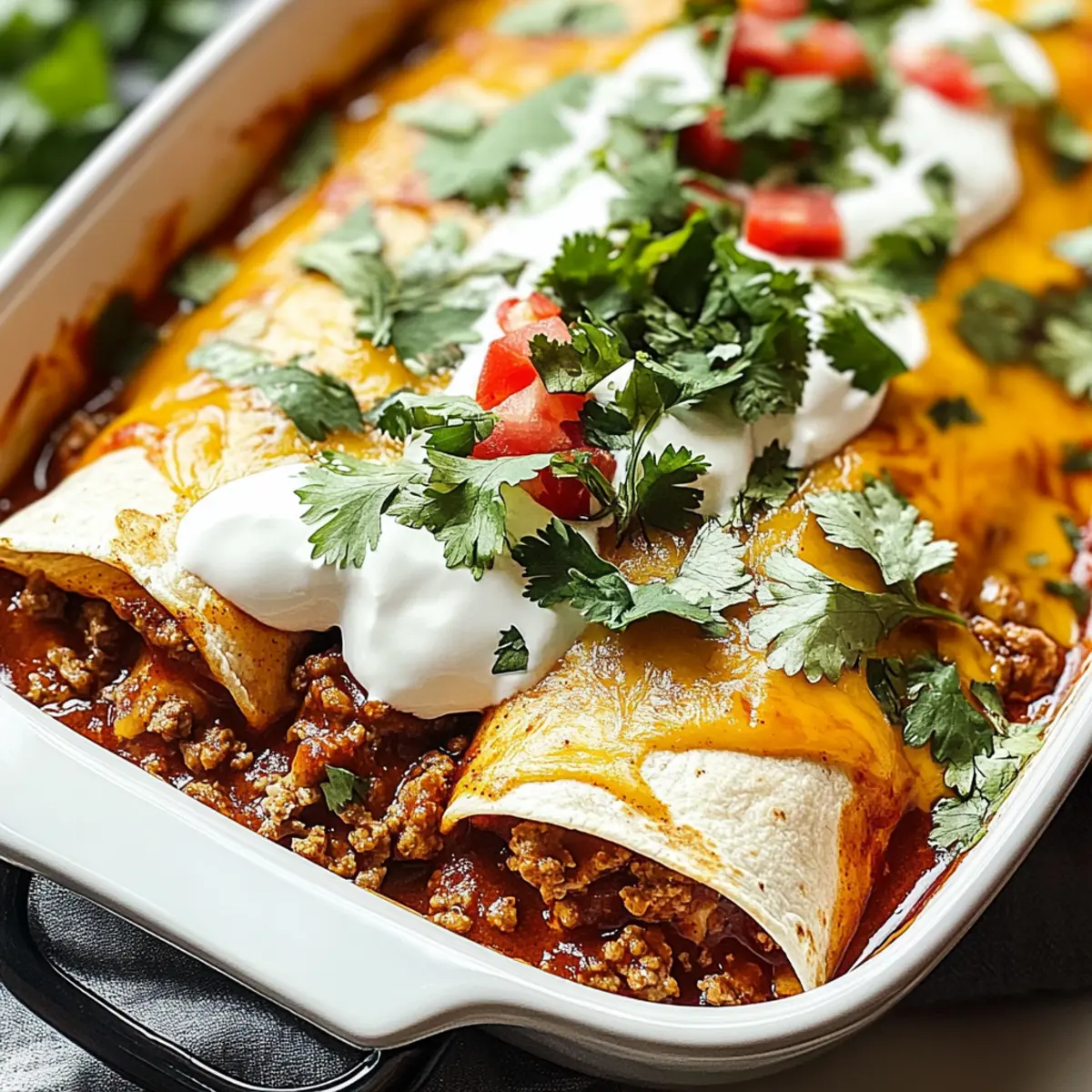 Easy Ground Beef Enchiladas