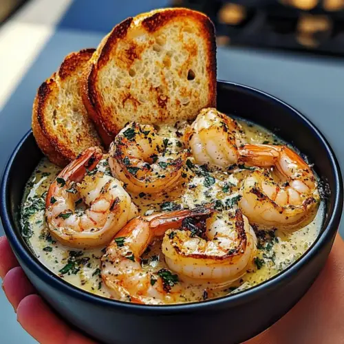 Shrimp Scampi Bowls with Garlic Bread