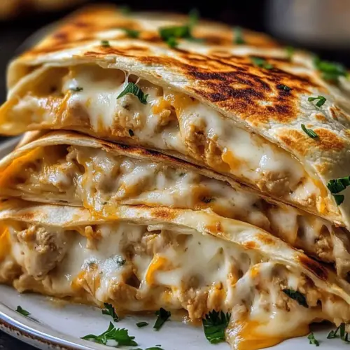 Cheesy Garlic Chicken Wraps
