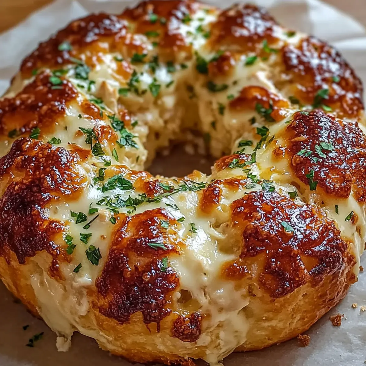 Chicken Alfredo Monkey Bread