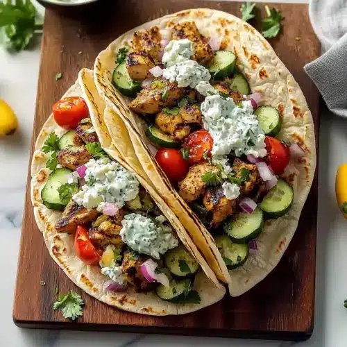 Grilled Mediterranean Chicken Tacos